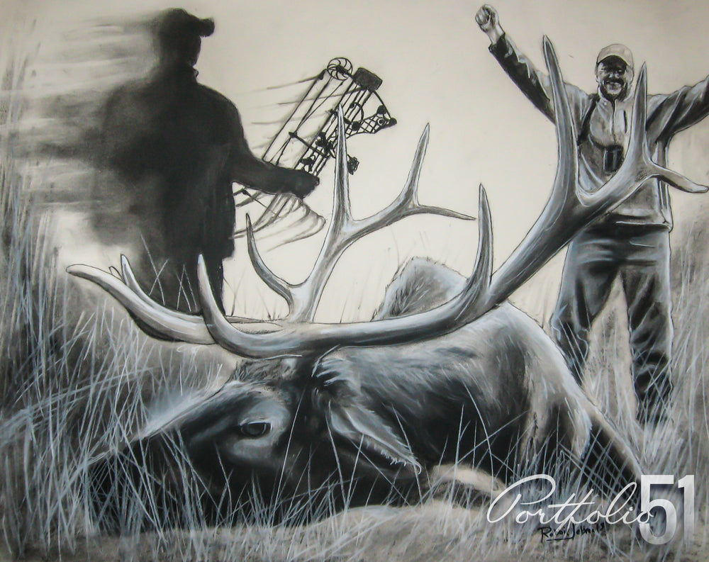 Portfolio 51 Elk Hunting Drawing