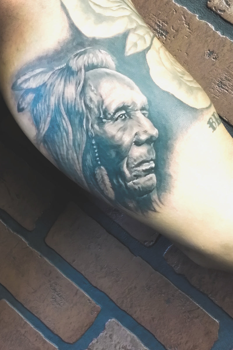 Portfolio 51 Native American Warrior Tattoo