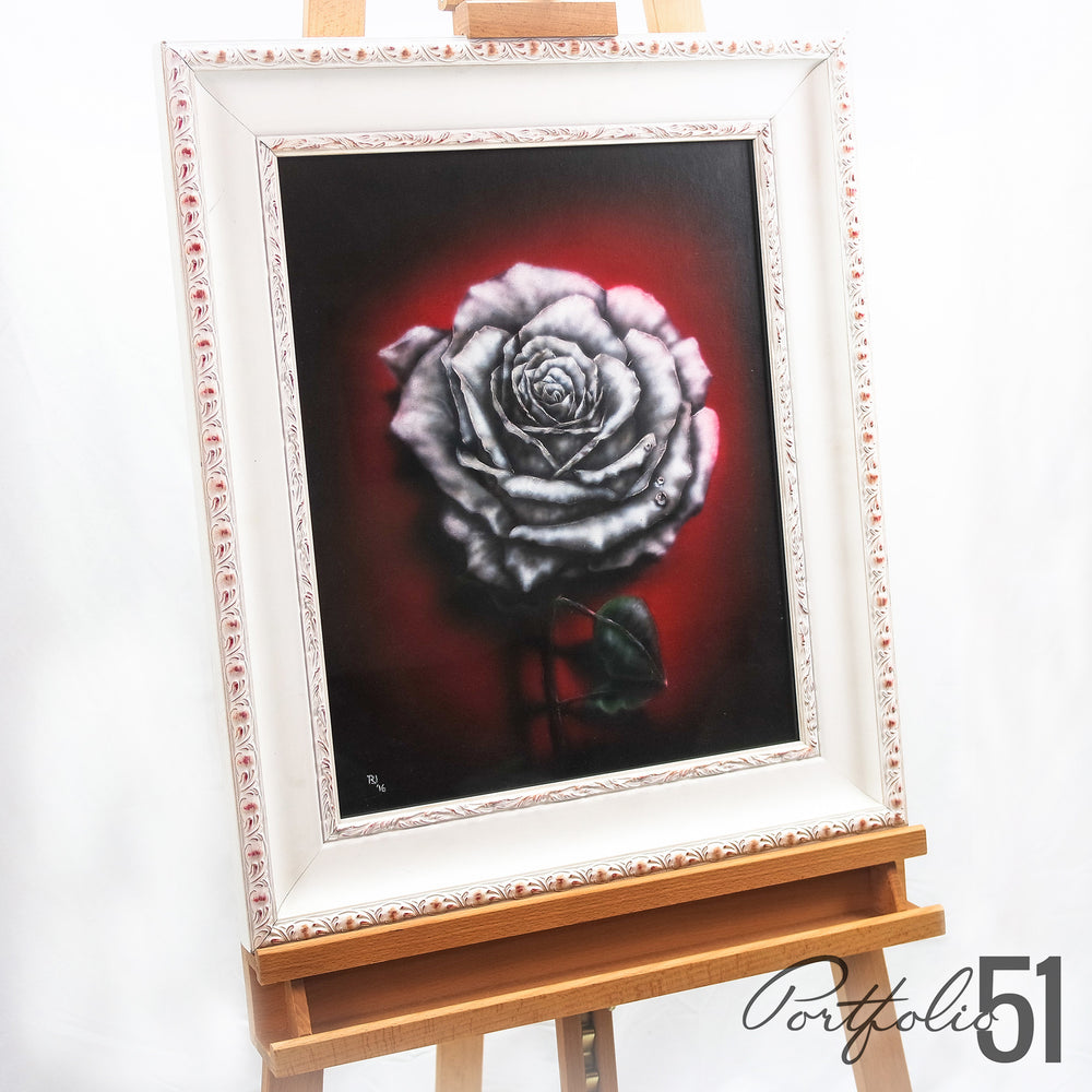 Portfolio 51 Dark Rose Acrylic Painting